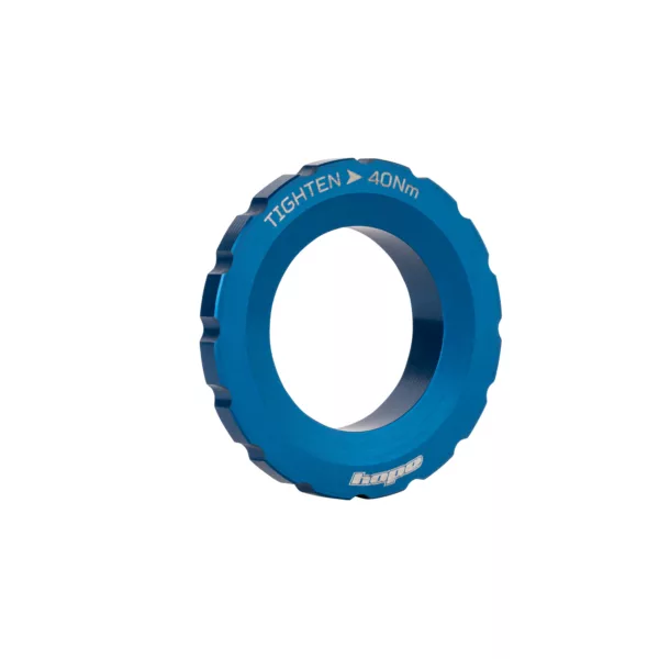 Centre Lock Disc Lockring Blue - External serration