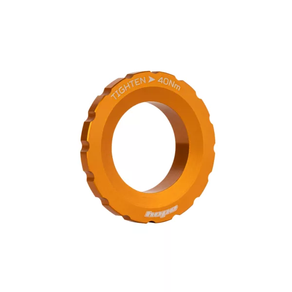 Centre Lock Disc Lockring Orange - External serration